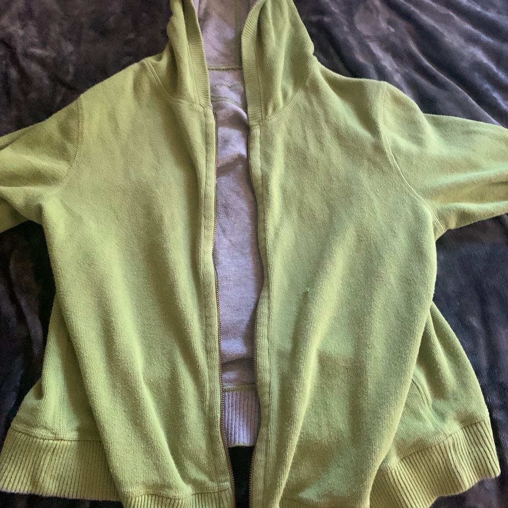 Green zip up aesthetic